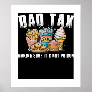 Póster Definición de impuestos impuesto a papá asegurándo
