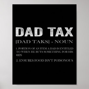 Póster Definición de impuestos para papá Mejor Definición