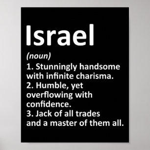 Póster Definición de Israel Nombre Personalizado Cumpleañ