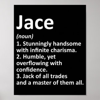 Póster Definición de Jace Nombre Personalizado Cumpleaños