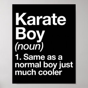 Póster Definición de Karate Boy Divertido Artes Marciales