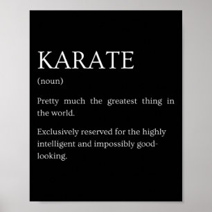 Póster Definición de Karate - Explicación divertida y sar