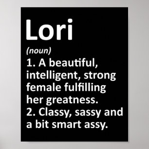 Póster Definición de Lori Nombre Personalizado Navidad Di