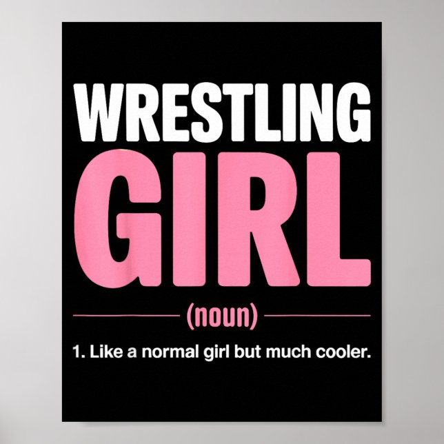 Póster Definición de lucha libre como una chica normal pe (Frente)