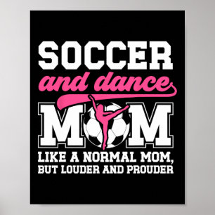 Póster Definición de mamá de fútbol y baile Bailando y ma