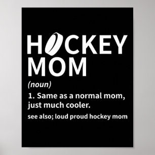 Póster Definición de Mamá de Hockey Jugadora de Hockey so
