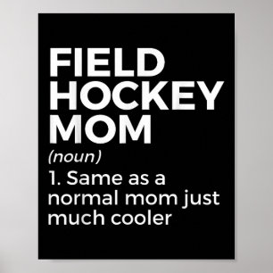 Póster Definición de mamá de hockey sobre césped mujeres 