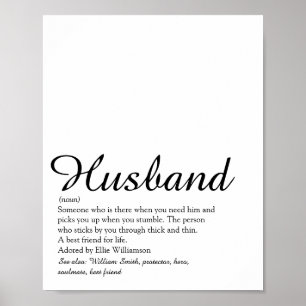 Póster Definición de Mejor Marido del Mundo Ever Script