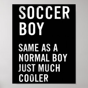 Póster Definición de Niño de Fútbol Divertida