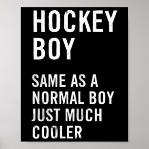 Póster Definición de Niño de Hockey Divertida 