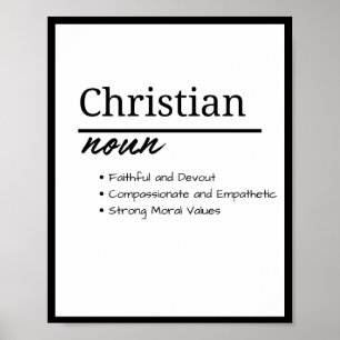 Póster Definición de nombre cristiano y personalizado de