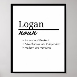 Póster Definición de nombre personal de Logan, Boy