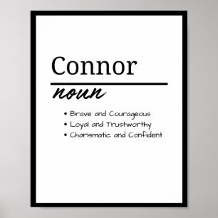 Póster Definición de nombre personalizado de Connor, Boy
