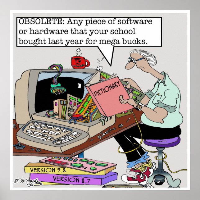 Póster Definición de obsoleto (Frente)