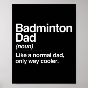 Póster Definición de Papá de Bádminton Solo Deportes Más