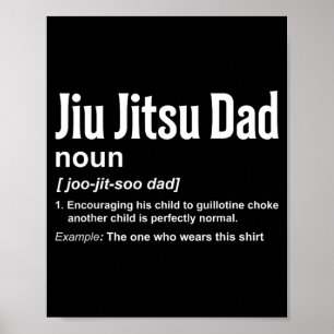 Póster Definición de Papá de Jiu-Jitsu BJJ Jiu Jitsu Bras