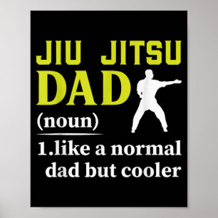 Póster Definición de Papá de Jiu Jitsu Divertida Luchador