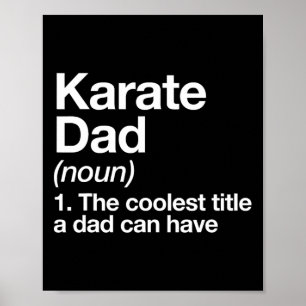 Póster Definición de Papá de Karate Divertido Deporte Art