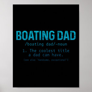 Póster Definición de papá navegante Capitán de pontón Due