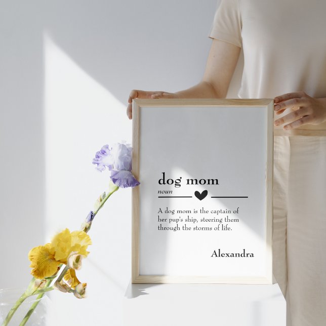 Póster Definición de "Perro Mamá" personalizado (Custom "Dog Mom" Definition Poster)