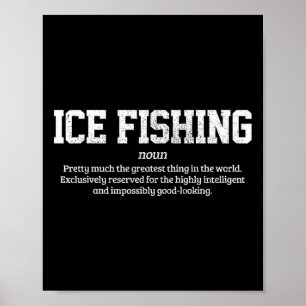 Póster Definición de pesca en hielo Regalo divertido para