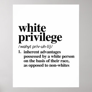 Póster Definición de privilegios blancos