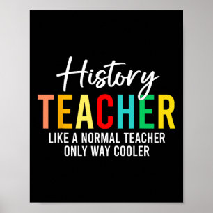 Póster Definición de profesor de historia divertido de vu