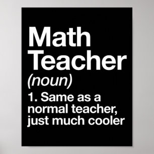 Póster Definición de profesor de matemáticas divertida By