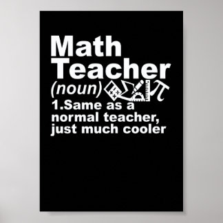 Póster Definición de profesor de matemáticas Humor matemá