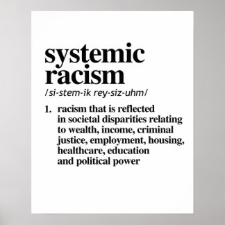Póster Definición de racismo sistémico