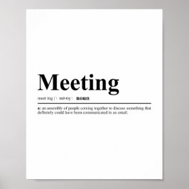 Póster Definición de reunión | Cita divertida