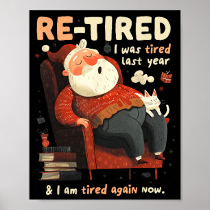 Póster Definición de Santa Retirado Divertida