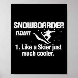 Póster Definición De Snowboard Significando Snowboarding