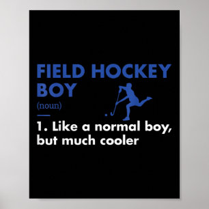 Póster Definición de Sport Boy Hockey sobre césped