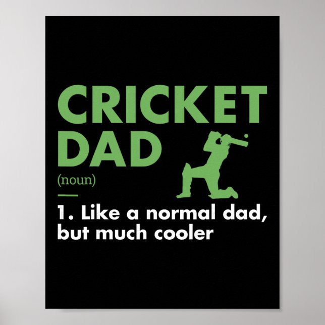 Póster Definición de Sport Dad Cricket (Frente)