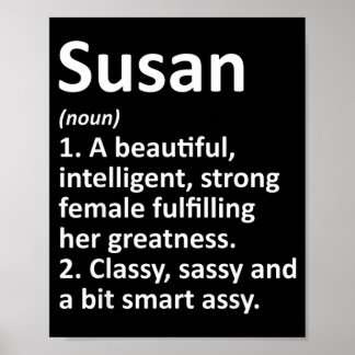 Póster Definición de Susan Nombre Personalizado Navidad D