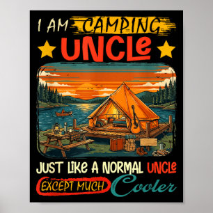 Póster Definición de tío camping mucho más genial día del