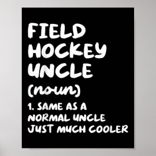 Póster Definición de tío de hockey sobre hierba divertido