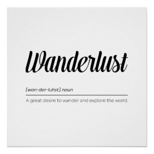Póster Definición de Wanderlust