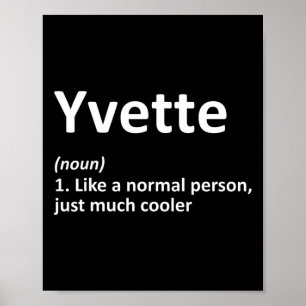 Póster Definición de Yvette Nombre Personalizado Cumpleañ