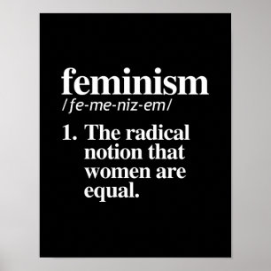 Póster Definición del feminismo - la noción radical que