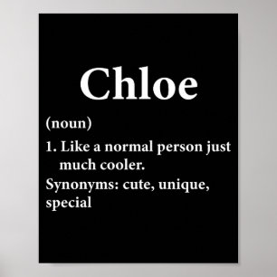 Póster Definición del nombre Chloe Divertido D