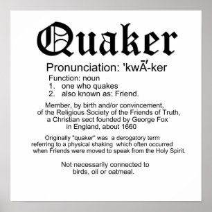 Póster Definición del Quaker