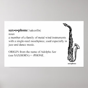 Póster Definición del saxofón