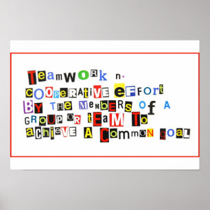 Póster Definición del trabajo en equipo