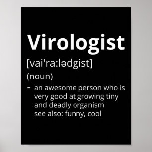 Póster Definición Descripción de Virólogo 