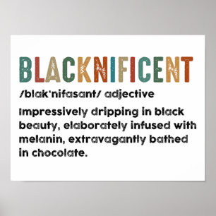 Póster Definición Divertida Blacknificent Mes de la Histo