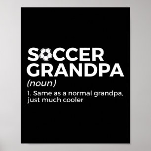 Póster Definición divertida de abuelo de fútbol