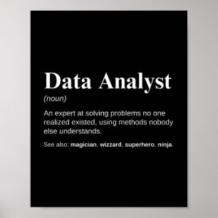 Póster Definición divertida de analistas de datos