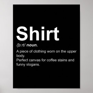 Póster Definición divertida de camisas Diseño de definici